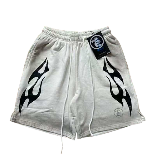 HELLSTAR BOLT SHORTS WHITE
