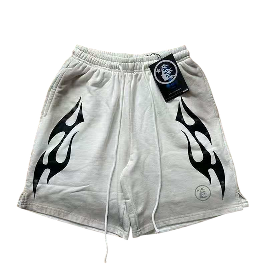 HELLSTAR BOLT SHORTS WHITE