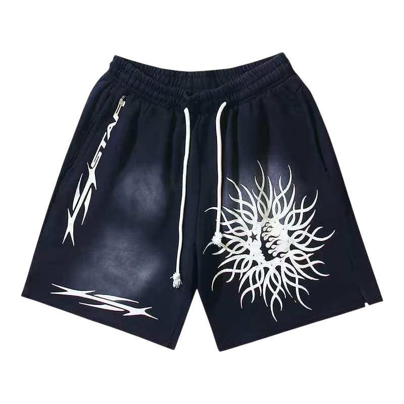 HELLSTAR STAR VINES BLACK SHORTS