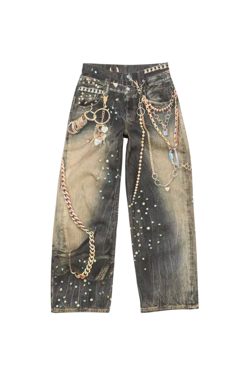 ACNE STUDIOS CHAINS AND BANGLES JEANS