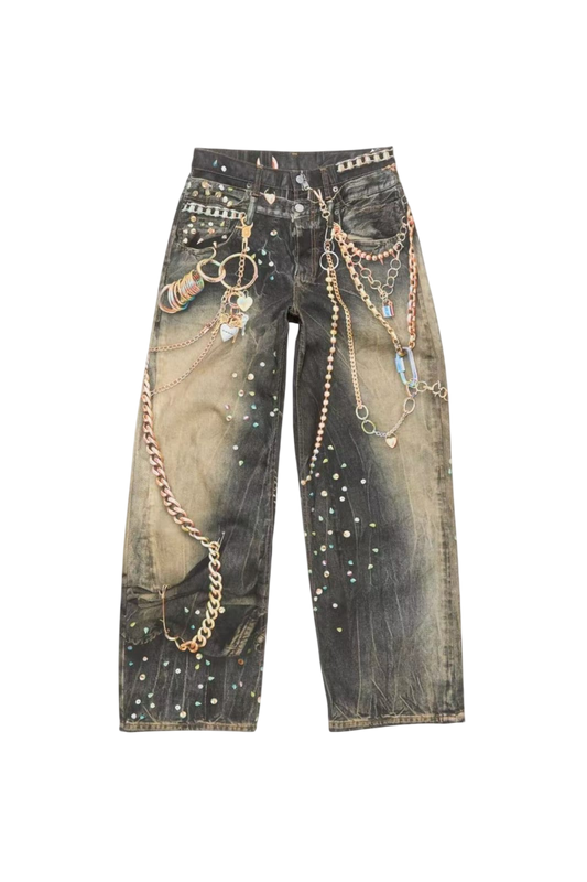 ACNE STUDIOS CHAINS AND BANGLES JEANS