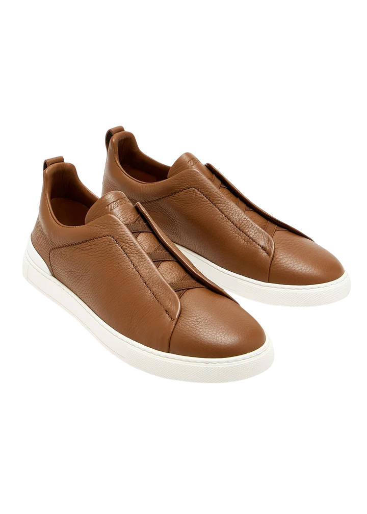 BROWN ZEGNA TRIPLE STITCH