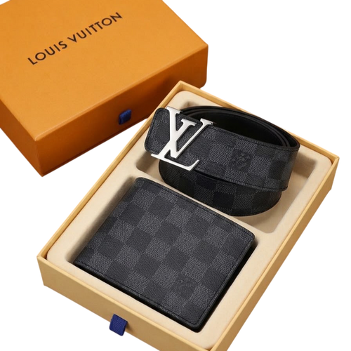 LV LEATHER BELT X WALLET BUNDLE