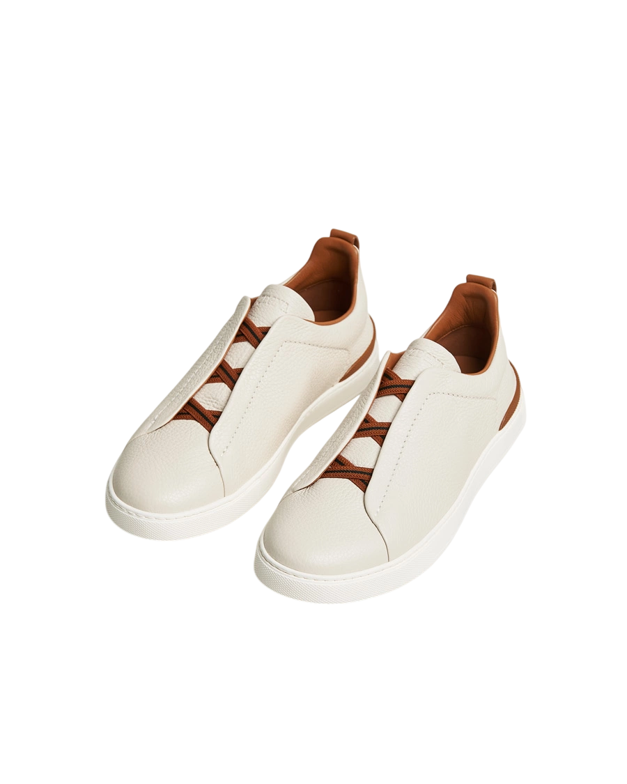 WHITE ZEGNA TRIPLE STITCH
