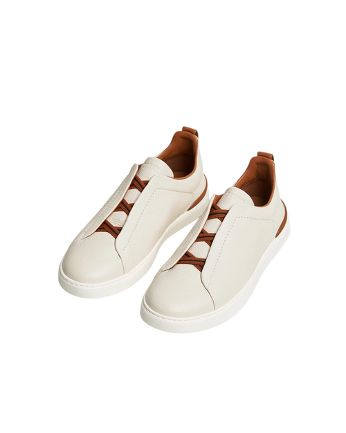 WHITE ZEGNA TRIPLE STITCH