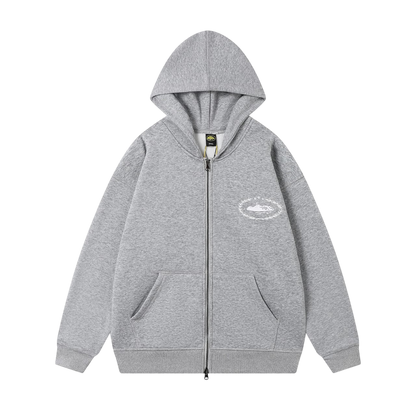 CORTEIZ AMERICAN STYLE GREY ZIP HOODIE SET