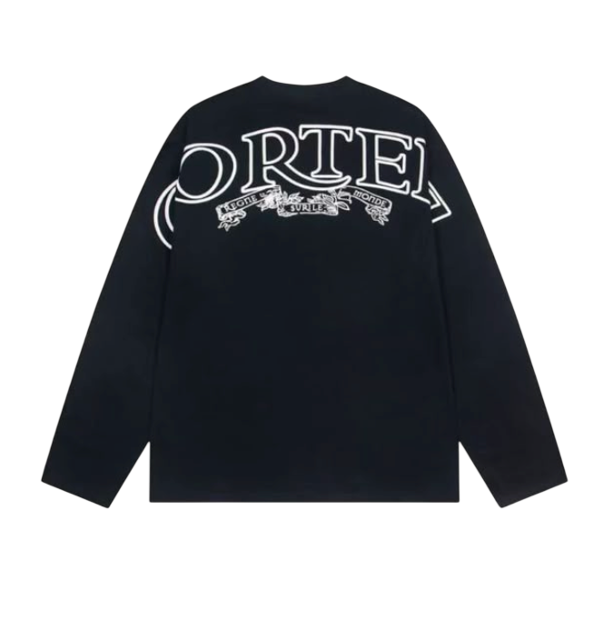 CORTEIZ SMALL AMERICAN LOGO BLACK LONG SLEEVE