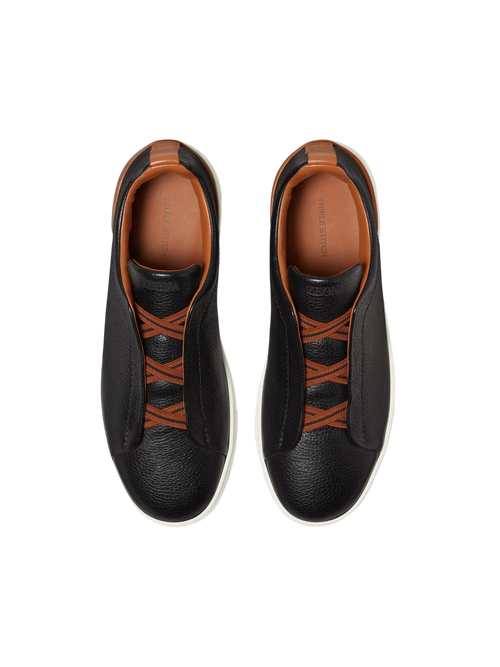 BLACK ZEGNA TRIPLE STITCH