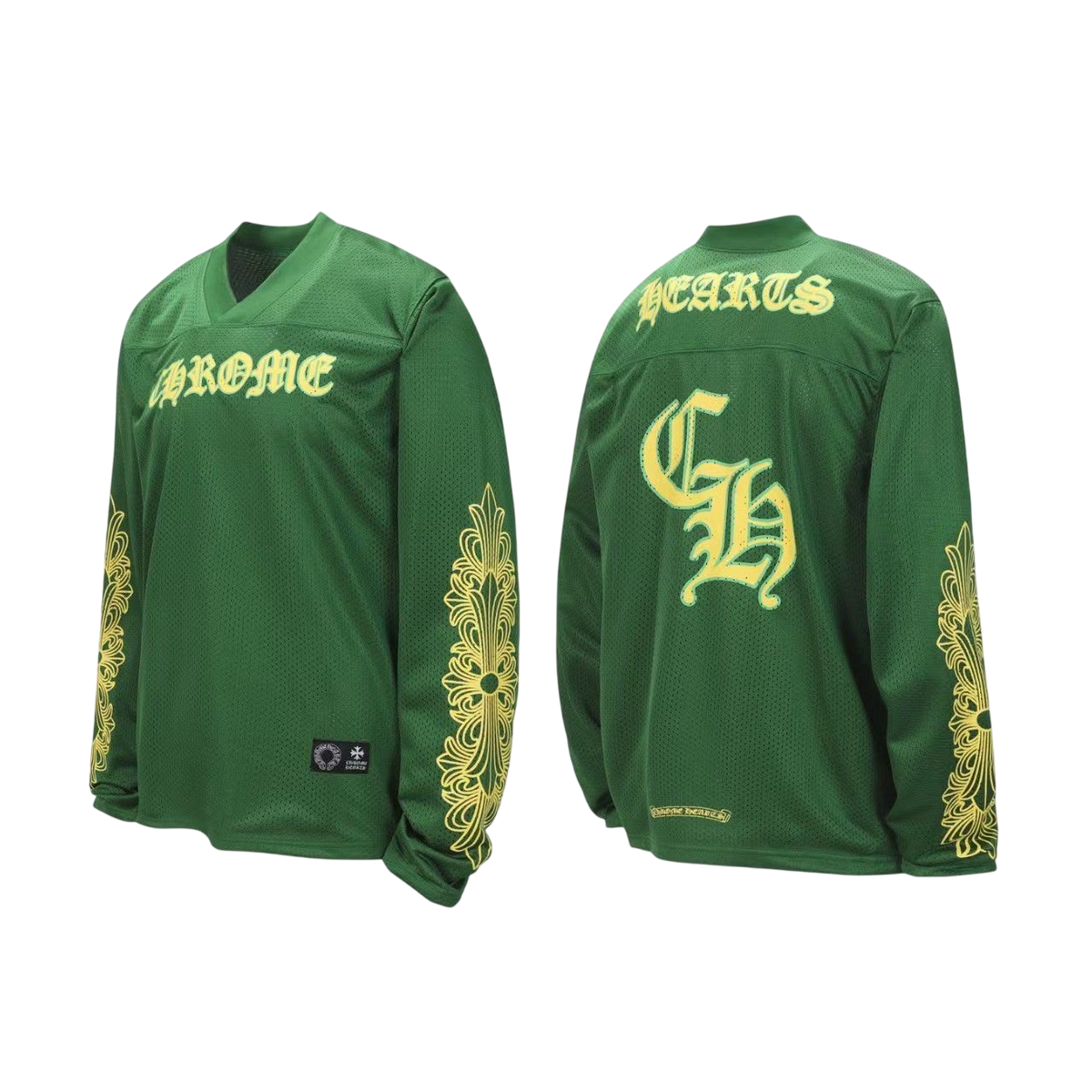 CHROME HEARTS HOCKEY JERSET SET GREEN N YELLOW