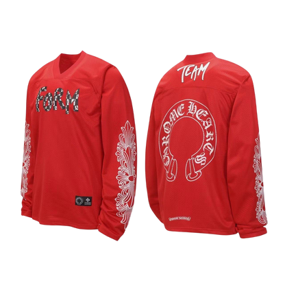 CHROME HEARTS HOCKEY JERSET SET RED