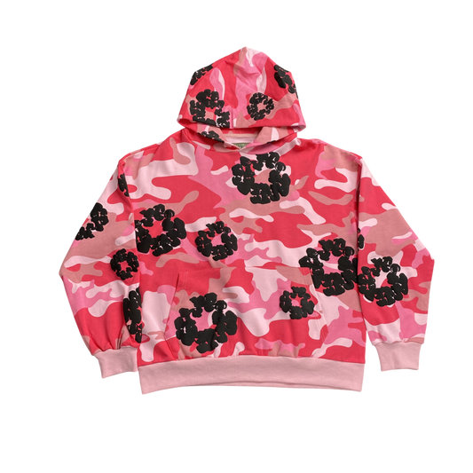 DENIM TEARS CAMO PINK/RED HOODIE