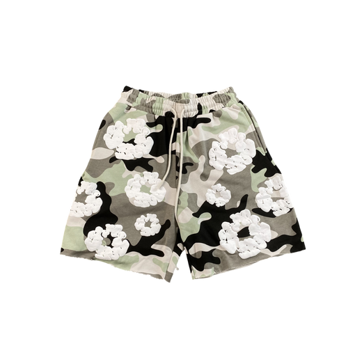 DENIM TEARS CAMO KHAKI SHORTS