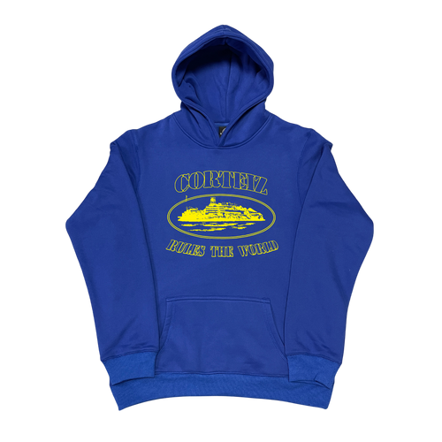 CORTEIZ RTW GOLD LOGO BLUE HOODIE