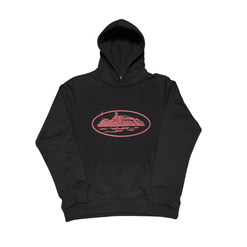 CORTEIZ RED LOGO BLACK HOODIE