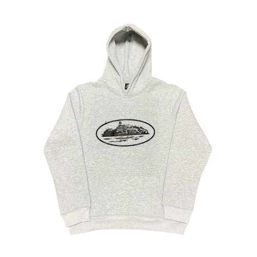CORTEIZ BLACK LOGO GRAY HOODIE