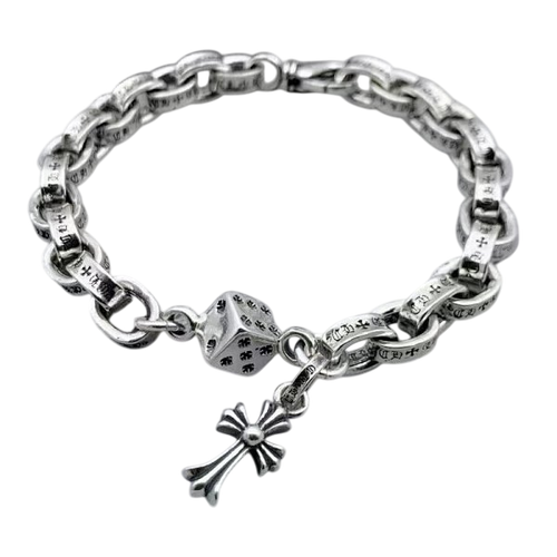 CHROME HEARTS DICE CROSS BRACELET