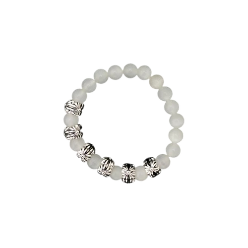 CHROME HEARTS HALF BEADED CATEYE BRACELET