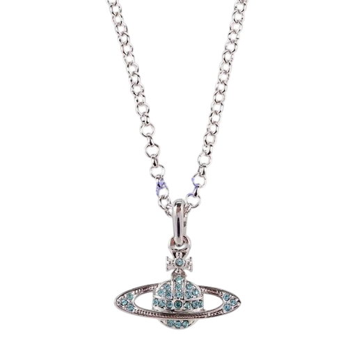 VIVIENNE WESTWOOD BLUE DIAMOND SILVER PENDANT