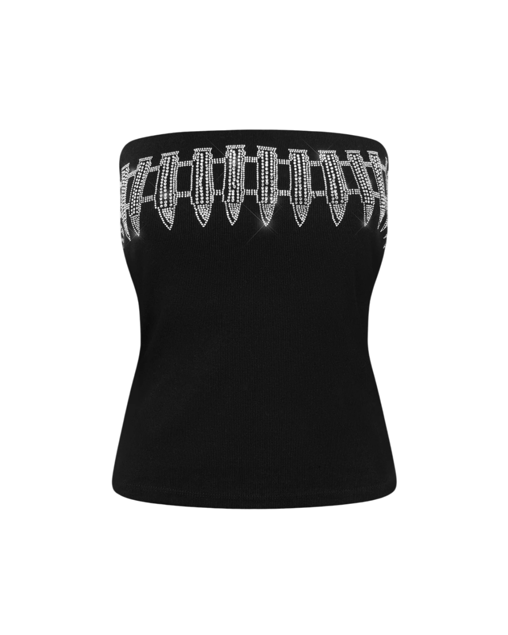 Y2K BLACK DIAMOND BULLET TUBE TOP
