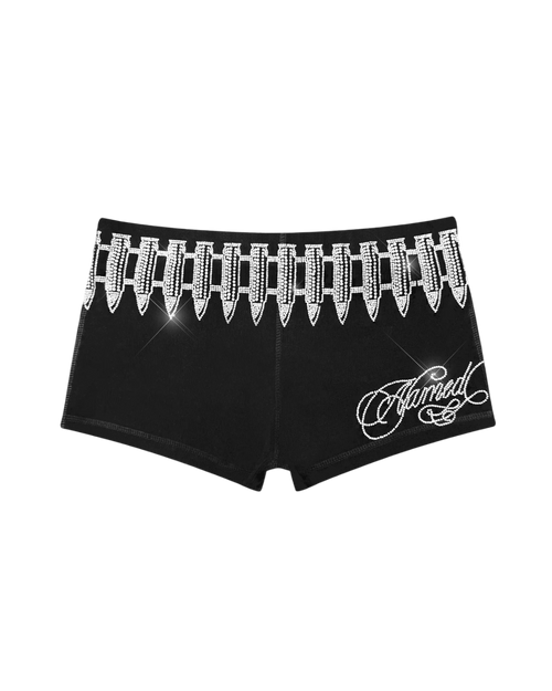 Y2K BLACK DIAMOND SHORTS