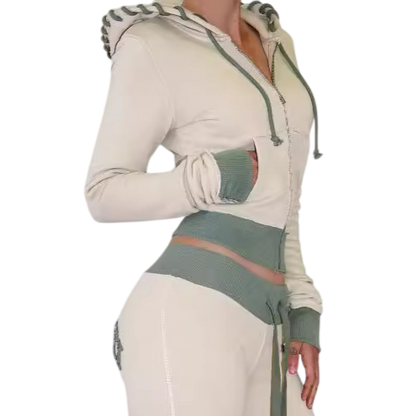 HIDDEN CULT CREAM ZIP UP