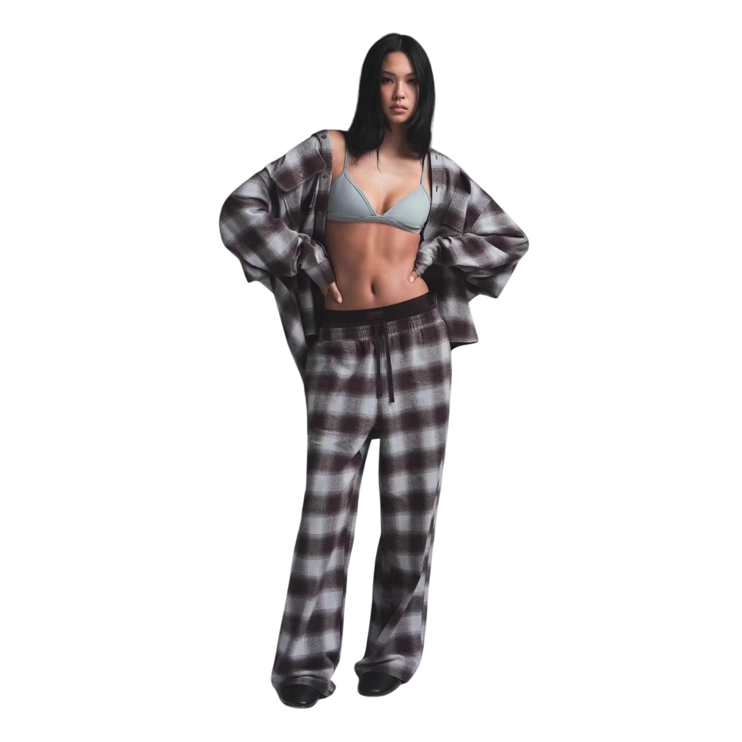 SKIMS PLAID LOOSE SHIRT JACKET