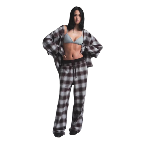 SKIMS PLAID LOOSE SHIRT JACKET