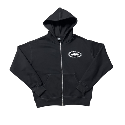 CORTEIZ BLACK LOGO ZIPUP