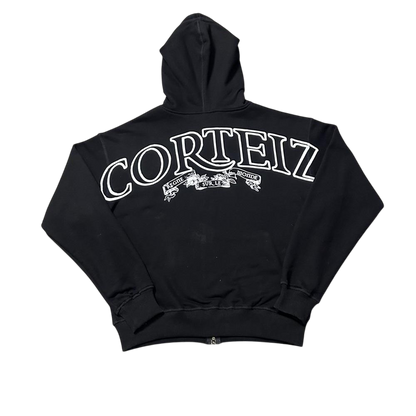 CORTEIZ BLACK LOGO ZIPUP
