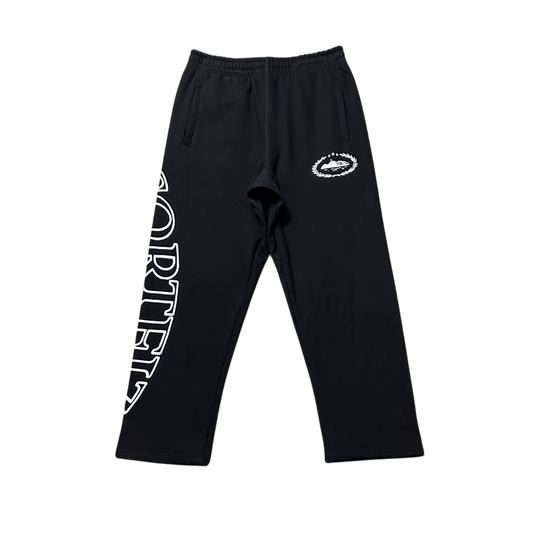 CORTEIZ BLACK LOGO PANTS size S