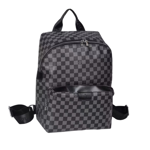 LV BLACK CHECKERED BACK PACK