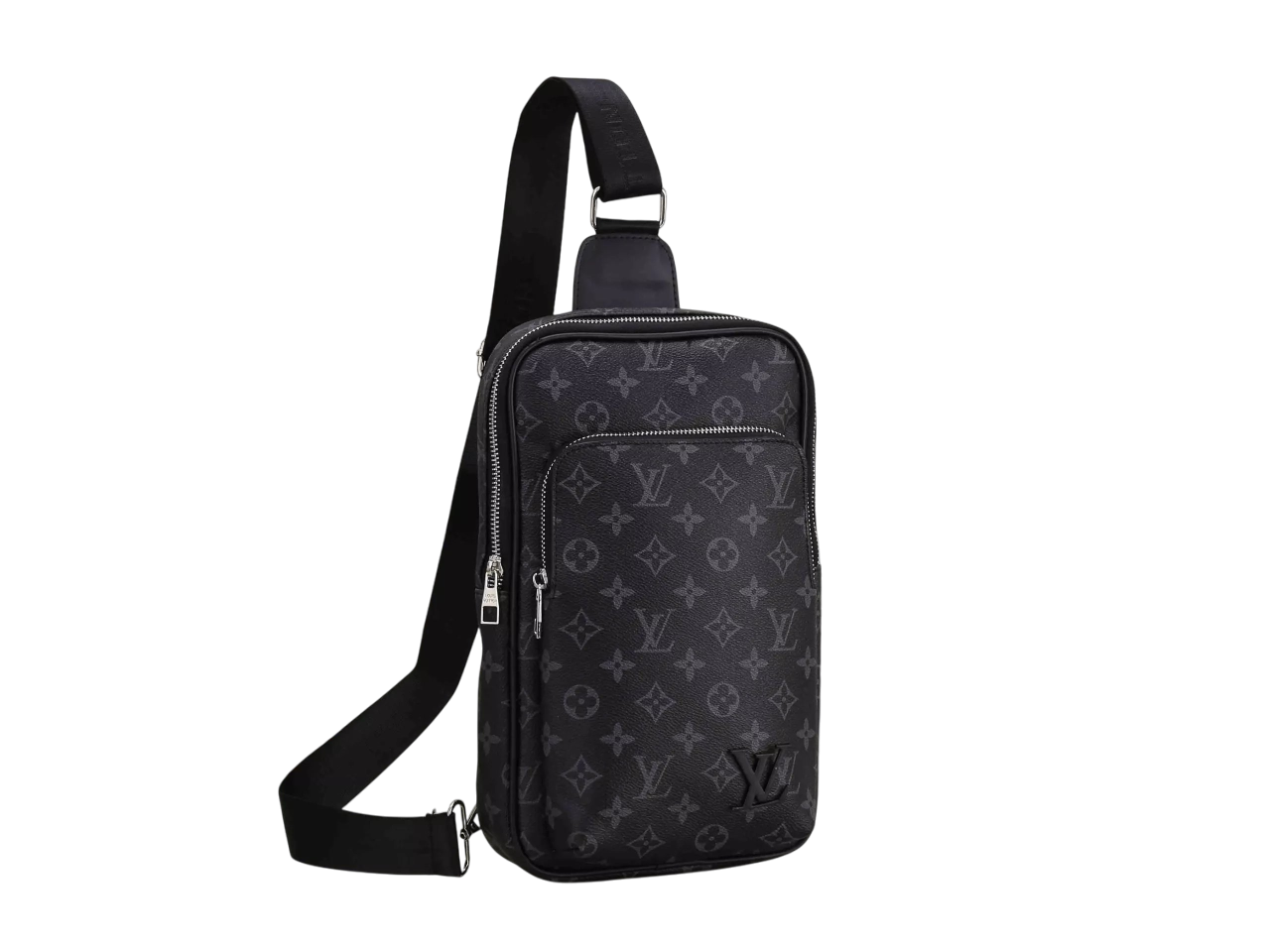LV LOGO SMALL BLACK SHOULDER BAG