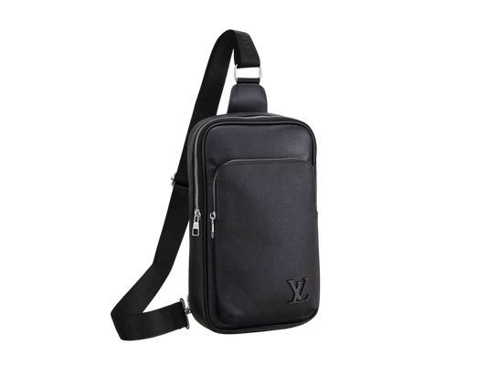 LV LOGO SMALL PLAIN BLACK CHECKERED SHOULDER BAG
