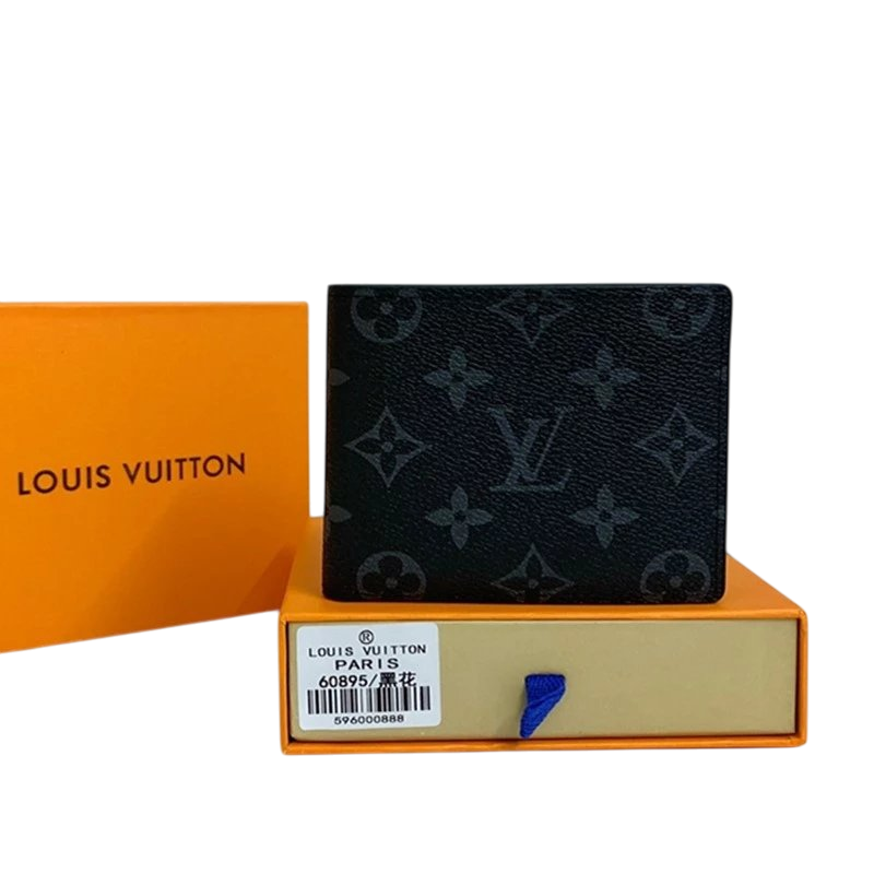 LV CLASSIC BLACK LOGO WALLET