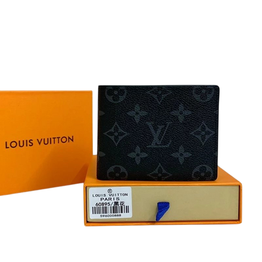 LV CLASSIC BLACK LOGO WALLET