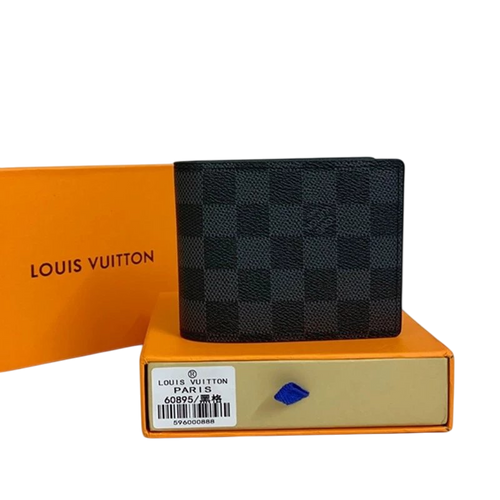 LV CLASSIC BLACK CHECK WALLET