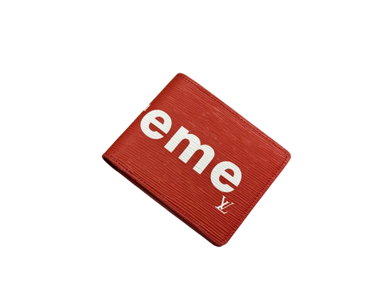 LV X SUPREME RED WALLET