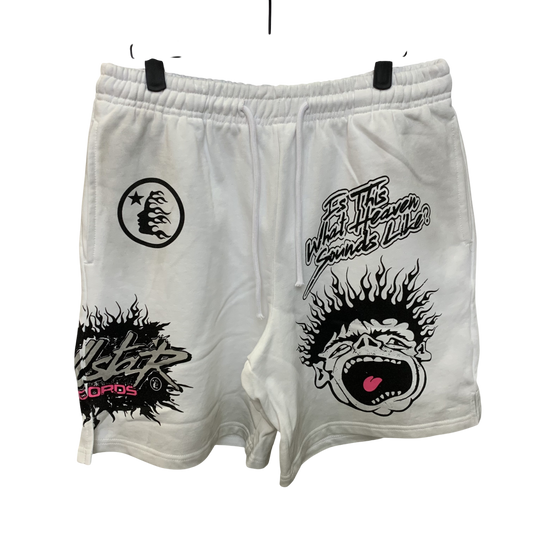 HELLSTAR RECORDS WHITE SHORTS