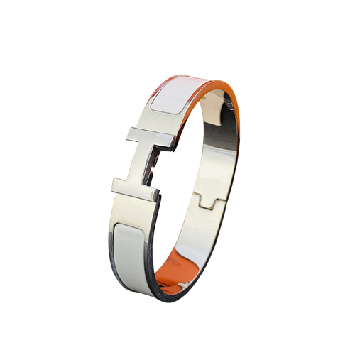 HERMES SILVER/WHITE BRACELET