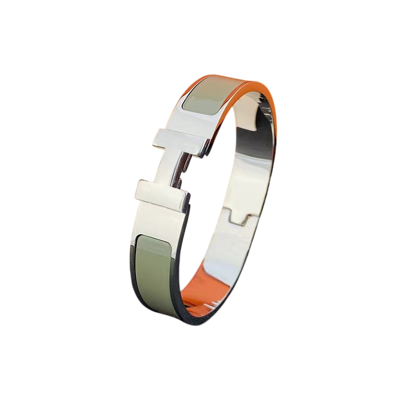 HERMES SILVER/NARDO GRAY BRACELET