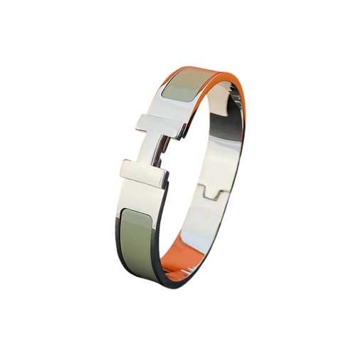 HERMES SILVER/NARDO GRAY BRACELET