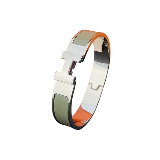 HERMES SILVER/NARDO GRAY BRACELET