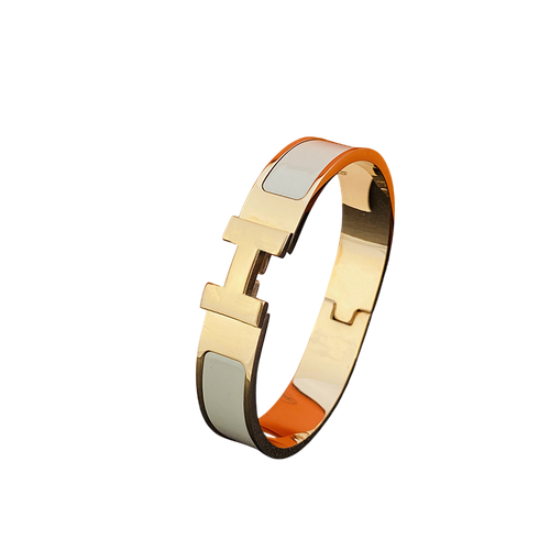 HERMES GOLD/OFFWHITE BRACELET