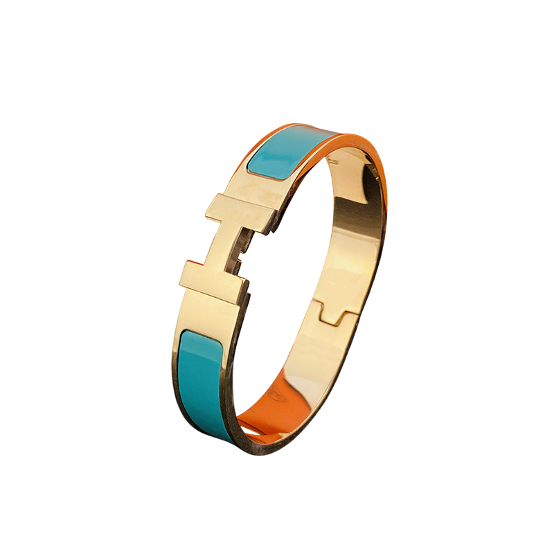 HERMES GOLD/SKYBLUE BRACELET