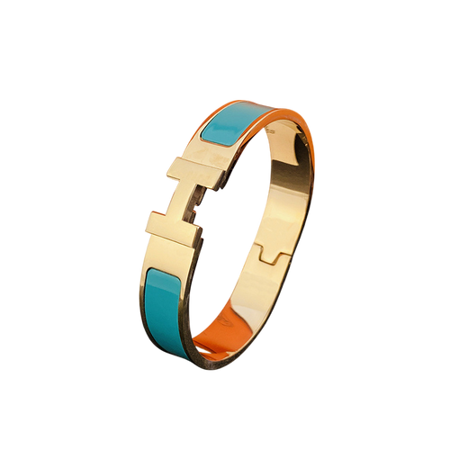 HERMES GOLD/SKYBLUE BRACELET
