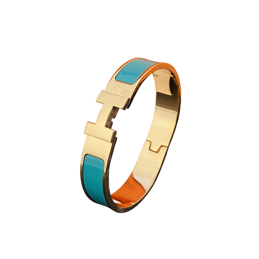 HERMES GOLD/SKYBLUE BRACELET