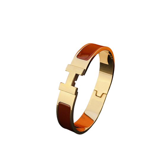 HERMES GOLD/WINERED BRACELET