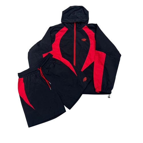 SYNA RED & BLACK TRACKSUIT