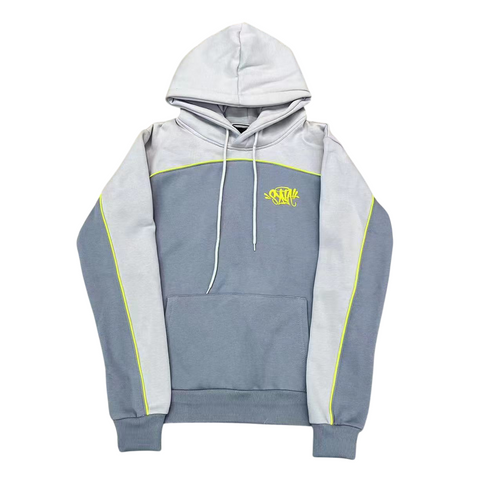 SYNA LIGHT GREY AND YELLOW HOODIE