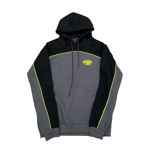 SYNA GREY AND YELLOW HOODIE